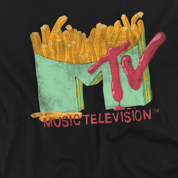 MTV Herr Fries T-shirt 4XL Svart Black 4XL