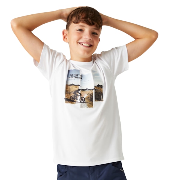 Regatta Barn/Kids Alvardo VIII Cykling T-shirt 7-8 År Vit White 7-8 Years