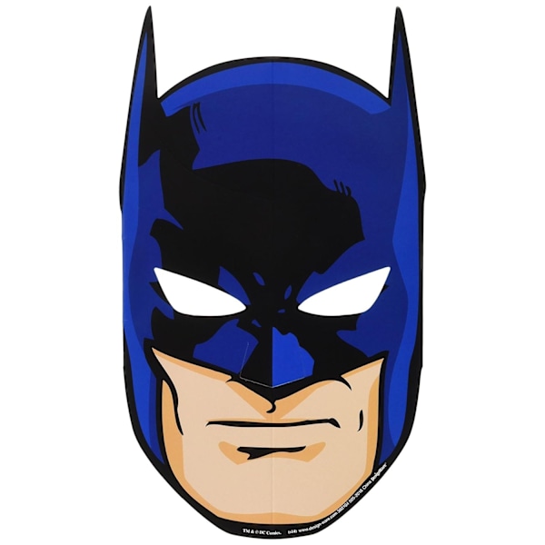 Batman Pappersmask för Fest (8-pack) One Size Blå/Svart Blue/Black One Size
