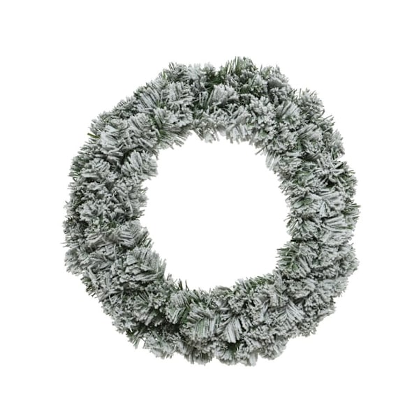 Kaemingk Imperial Jul Snöig Krans 50cm Grön/Vit Green/White 50cm