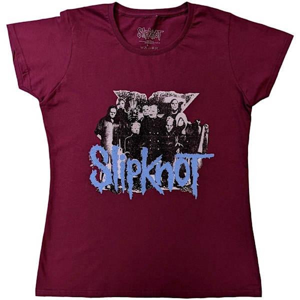 Slipknot Dam/Dam T-shirt i bomull med get, XS, vinröd Maroon XS