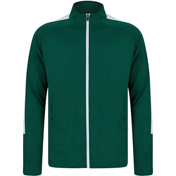 Finden & Hales Barn/Kids Pojkar Stickad Träningsoverdel 7/8 År Bottle Green/White 7/8 Years