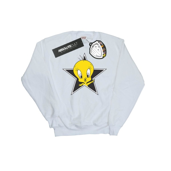 Looney Tunes Girls Tweety Pie Star Sweatshirt 12-13 år Vit White 12-13 Years