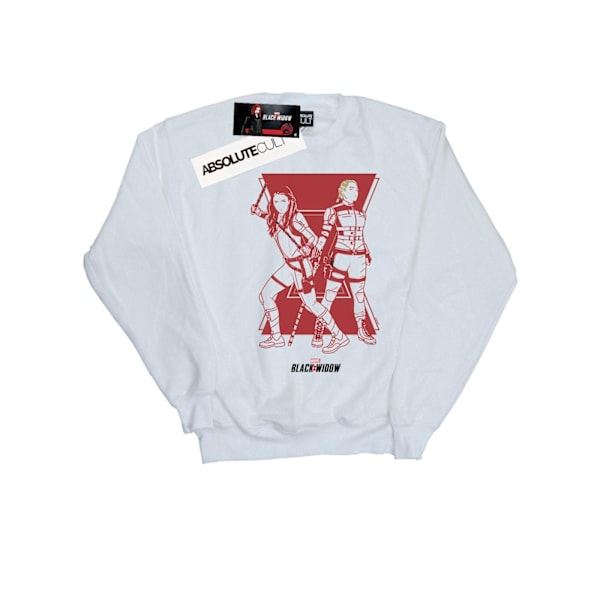 Marvel Womens/Ladies Black Widow Movie Sisters Silhouette Sweatshirt White XXL