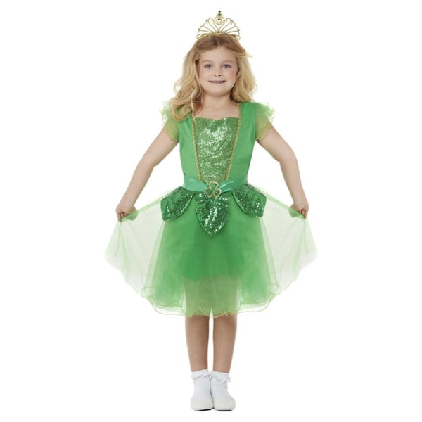 Smiffys Flickor Deluxe Fé Glitter St Patricks Day Kostymset Green 10-12 Years