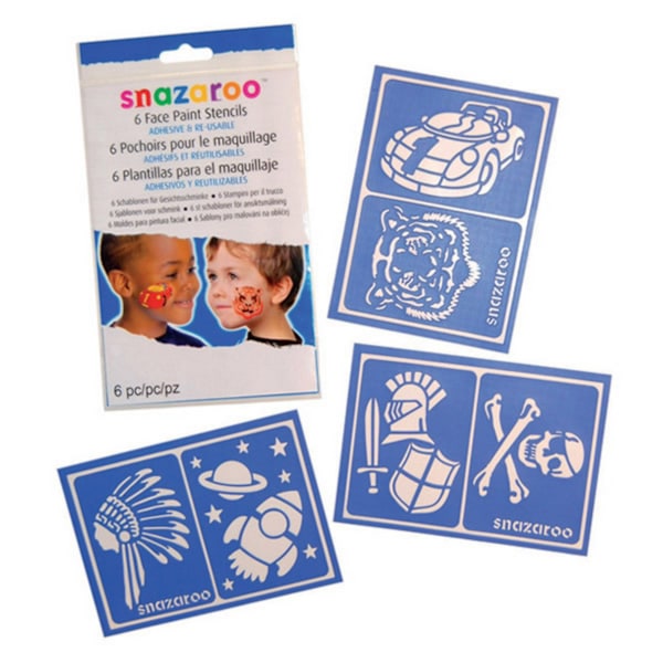 Snazaroo Ansiktsmålningsstencil Pojke - Äventyr One Size Blå Blue One Size