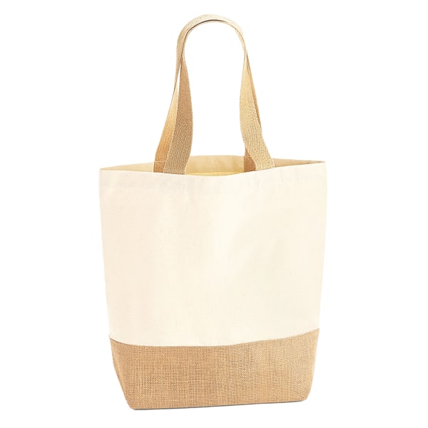 Westford Mill Jute Canvas Shopper Bag One Size Natural Natural One Size