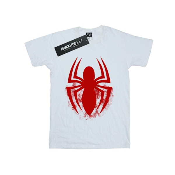 Marvel Womens/Ladies Spider-Man Logo Emblem Bomull Boyfriend T- White XL