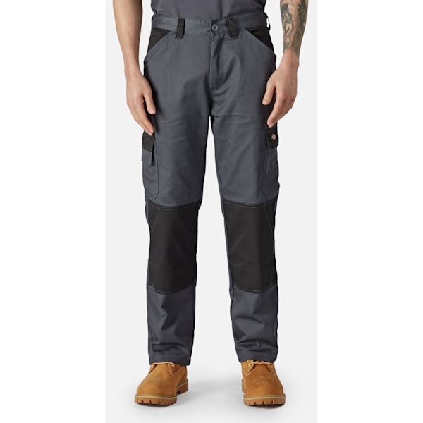 Dickies Herr Plain Arbetsbyxor 32S Grå/Svart Grey/Black 32S
