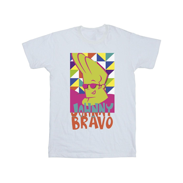 Johnny Bravo Herr Multi Triangles Pop Art T-Shirt XL Vit White XL