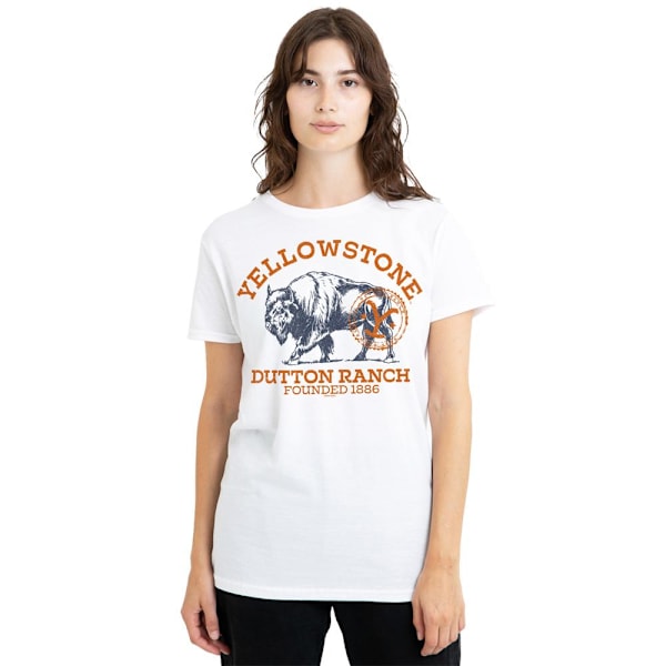 Yellowstone Unisex Vuxen Dutton Ranch Buffalo T-Shirt M Vit White M