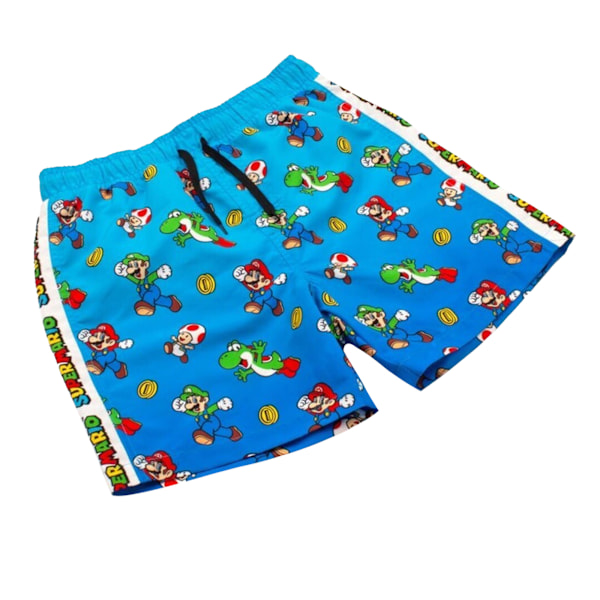 Super Mario Badshorts för pojkar 7-8 år Blå/Grön/Röd Blue/Green/Red 7-8 Years