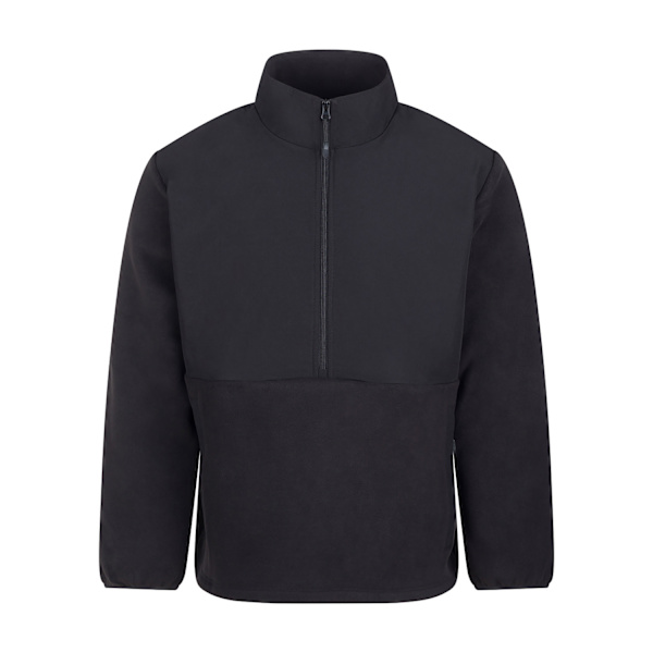Front Row Herr Microfleece Half Zip Fleecetopp M Svart Black M