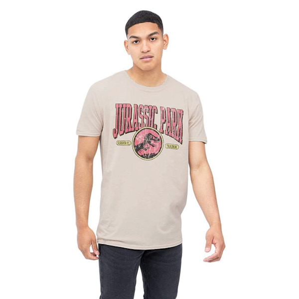Jurassic Park Herr Survival Training Bomulls T-shirt XL Sand Sand XL