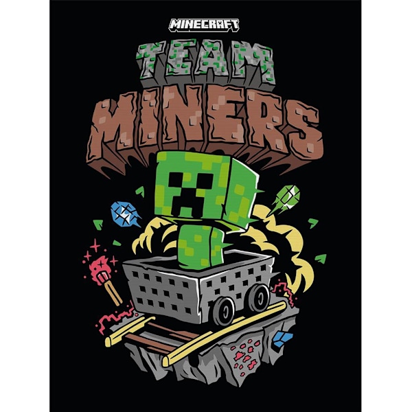 Minecraft Team Miners Inramad Canvas Tavla 80cm x 60cm Flerfärgad Multicoloured 80cm x 60cm
