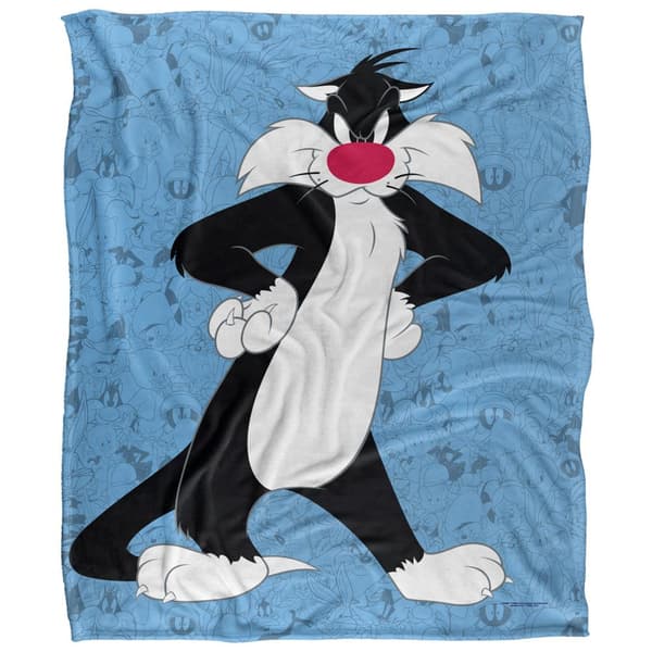 Looney Tunes Karaktär Collage Sylvester Filt One Size Multi Multicoloured One Size