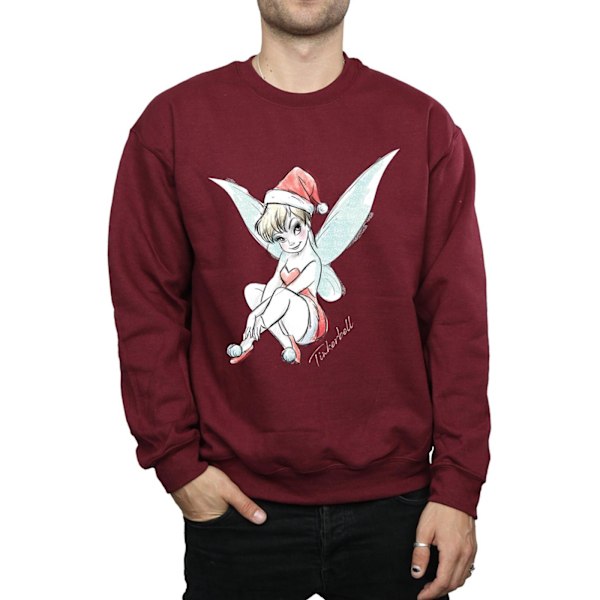 Disney Herr Tinkerbell Jul Fairy Sweatshirt M Burgundy Burgundy M