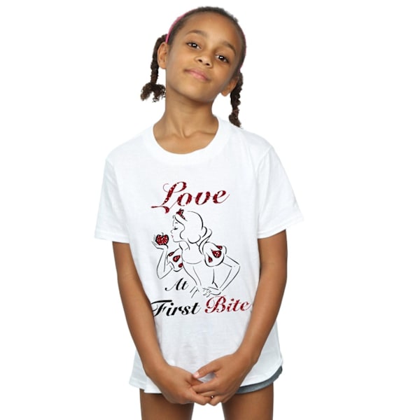 Disney Princess Girls Love At First Bite Bomull T-shirt 5-6 år White 5-6 Years