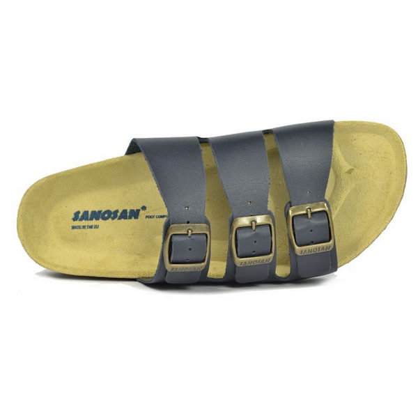 Sanosan herr Lisbon lädersandaler 9 UK marinblå Navy 9 UK