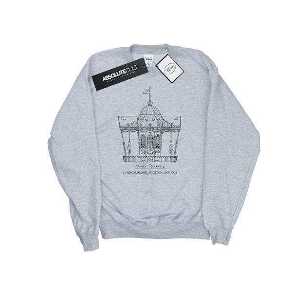 Disney Herr Mary Poppins Karusell Skiss Sweatshirt XL Sports G Sports Grey XL