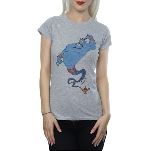 Aladdin Dam/Kvinnor Klassisk Genie Heather T-shirt L Heather G Heather Grey L