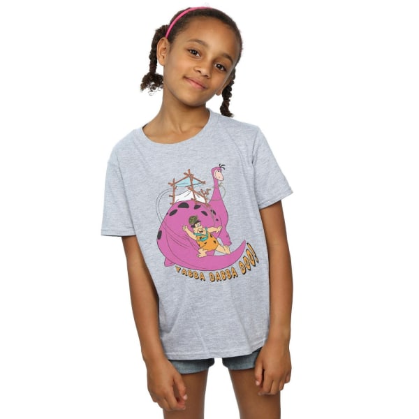 The Flintstones Girls Yabba Dabba Doo Bomull T-shirt 7-8 år Sports Grey 7-8 Years