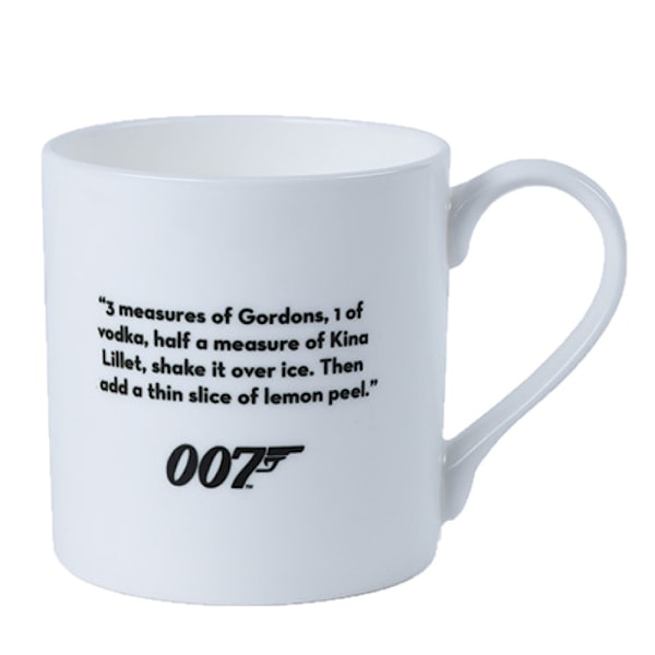 James Bond Martini Recept Benporslinsmugg En Storlek Vit White One Size