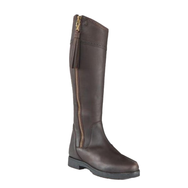 Moretta Dam/Dam Alessandra Läder Country Boots 4 UK Sta Chocolate Brown 4 UK Standard