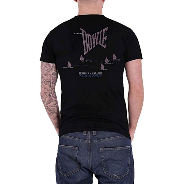 David Bowie Unisex Vuxen 83´ Tour T-Shirt L Svart Black L