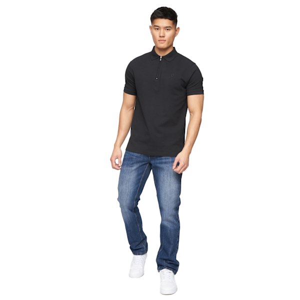 Crosshatch Herr Nya Techno Denim Präglade Jeans 34R Stone Wash Stone Wash 34R