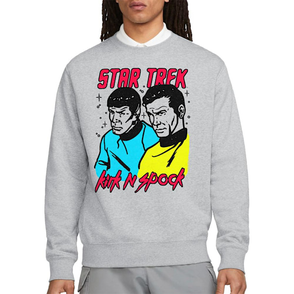 Star Trek Unisex Vuxen Kirk & Spock Sweatshirt XL Sport Heather Sport Heather XL