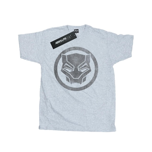 Black Panther Herr Distressed Logo Bomull T-Shirt L Sports Grey Sports Grey L