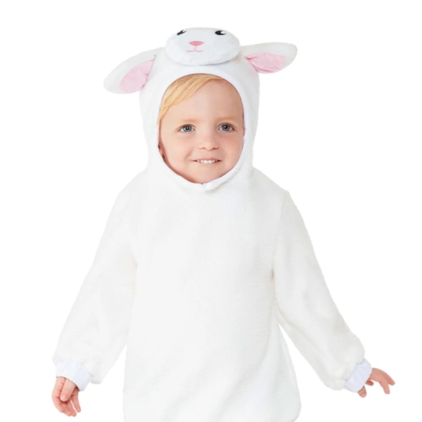 Smiffys Spädbarns Lammdräkt Topp & Byxor 1-2 År Vit White 1-2 Years