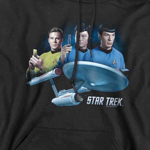 Star Trek Herr Huvtröja Main Three M Svart Black M