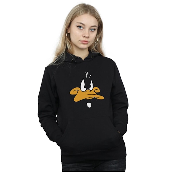 Looney Tunes Dam/Kvinnor Daffy Duck Stor Ansikte Hoodie M Svart Black M