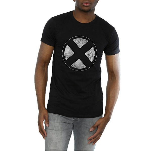 X-Men herr Distressed Emblem bomull T-shirt 3XL svart Black 3XL