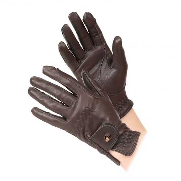 Aubrion Dam/Dam Läder Ridhandskar XS Brun Brown XS
