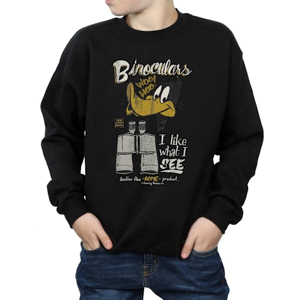 Looney Tunes Boys Daffy Duck Kikare Sweatshirt 5-6 År Svart Black 5-6 Years