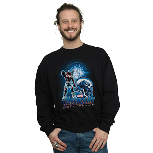 Marvel Mens Avengers Endgame War Machine Team Suit Sweatshirt X Black XL