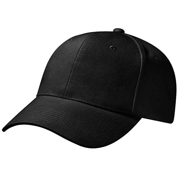 Beechfield Unisex Pro-Style Heavy Brushed Cotton Baseball Cap / Black One Size