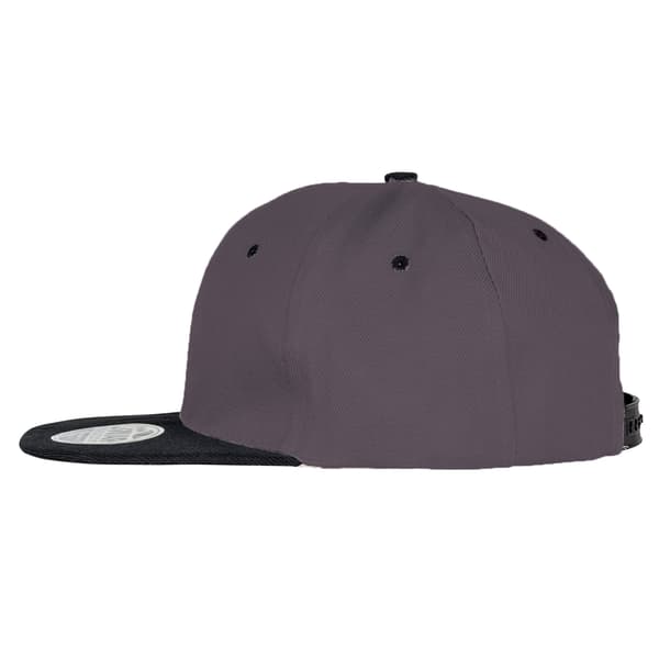 Result Unisex Core Bronx Original Flat Peak Snapback Dual Colou Heather Grey/Black One Size