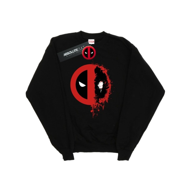 Marvel Dam/Ladies Deadpool Split Splat Logo Sweatshirt XXL B Black XXL
