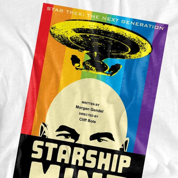 Star Trek Unisex Vuxen The Next Generation Säsong 6 Avsnitt 18 White M