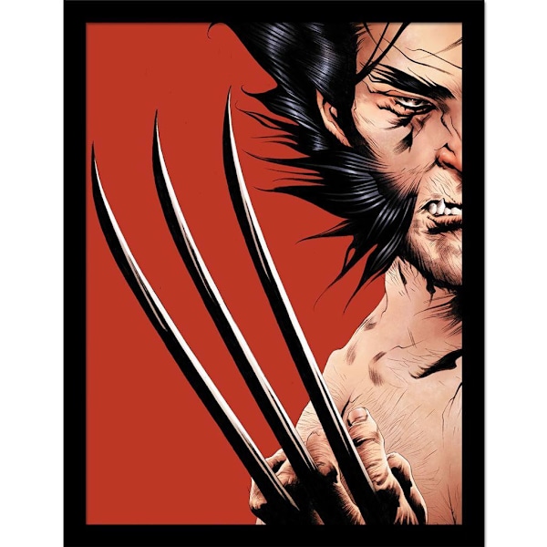 Wolverine Anger Inramad Poster 40cm x 30cm Flerfärgad Multicoloured 40cm x 30cm