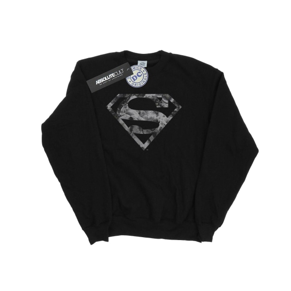 DC Comics Boys Superman Marble Logo Sweatshirt 12-13 år Blac Black 12-13 Years