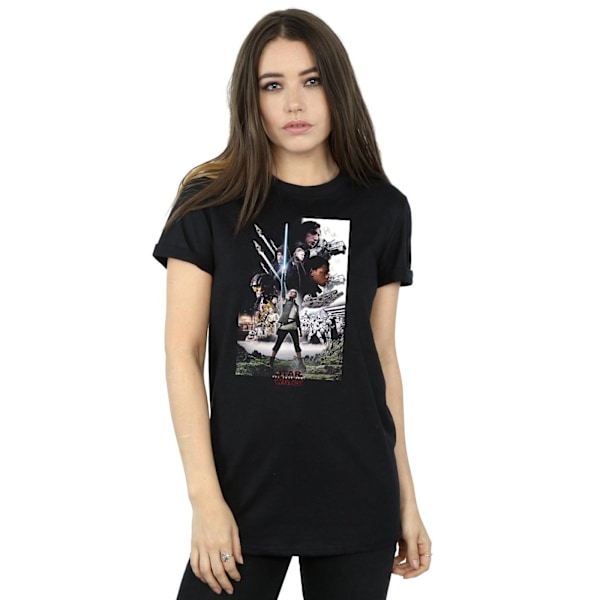 Star Wars Dam/Damer The Last Jedi Karaktär Affisch Bomull B Black XXL