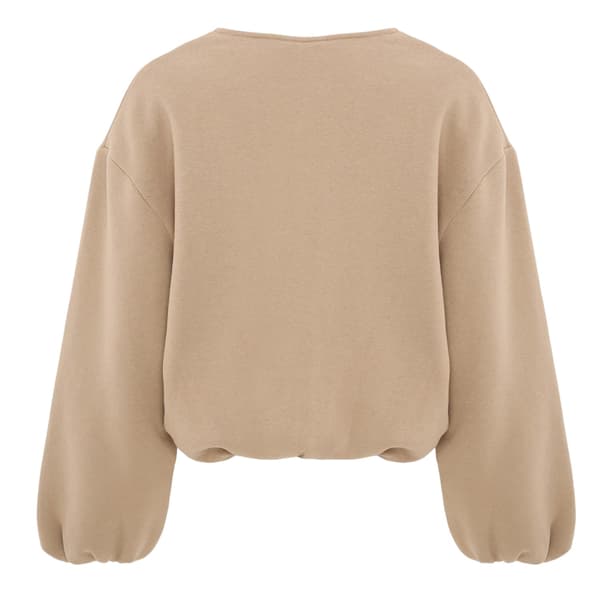 I Saw It First Bomberjacka för damer med elastisk nederkant 14 U Taupe 14 UK