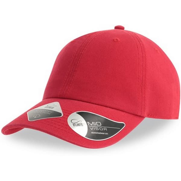 Atlantis Unisex Vuxen Fraser 6-Panel Ekologisk Bomulls Baseball Keps Red One Size
