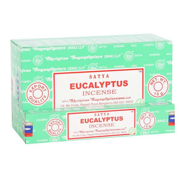 Satya Eucalyptus Rökelsepinnar (Förpackning om 12) En Storlek Grön Green One Size