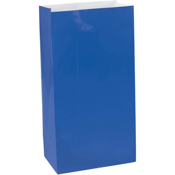 Amscan Enkla papperspåsar för fest (12-pack) One Size Royal Blue Royal Blue One Size